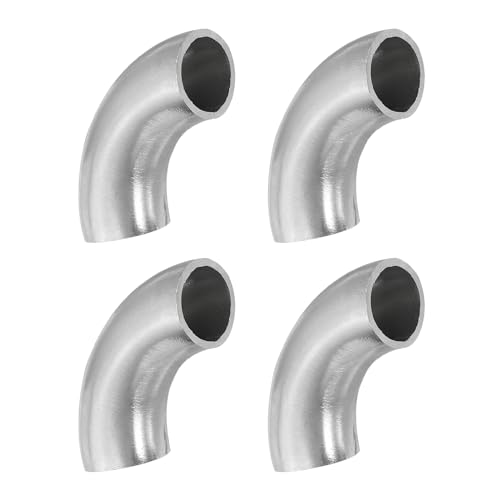 PATIKIL 5/8 Pollice OD 201 Acciaio Inossidabile Butt, 4pz Gomito a 90 Gradi Raccordo per Tubo Curva Saldatura Saldatura a Saldare per Ringhiera Scale