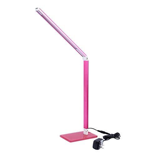 Preisvergleich Produktbild Tabellen-Schreibtisch-Lampen-Energiee... Folding Wiederaufladbare Büro Student Reading Lampen Study Mode Lichter 48 Leds Rosa