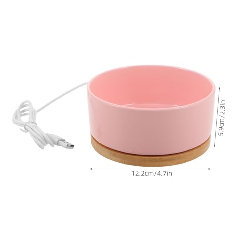 Bebedero térmico exterior para mascotas con base de madera 3