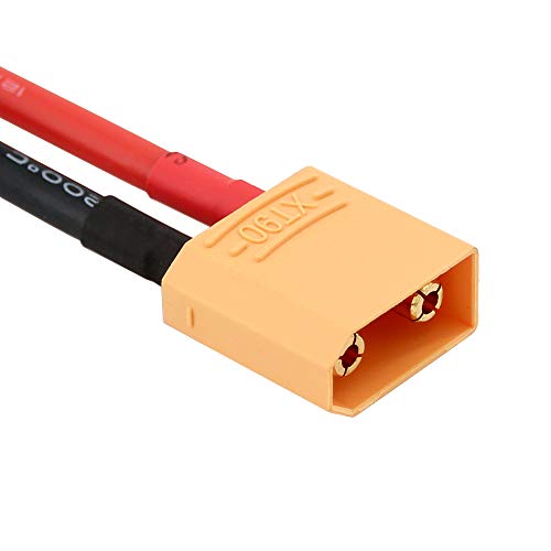 2 pares conector XT90 macho y hembra cable silicona 10cm miniatura 3