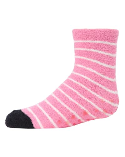 MeMoi Leopard Girls Fuzzy Non-Skid Socks 2-Pair3