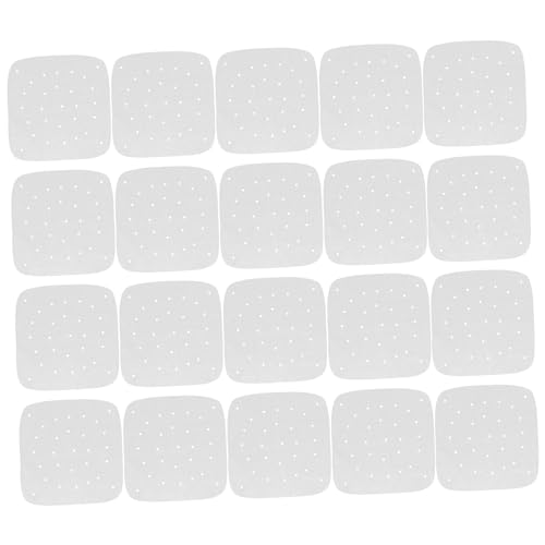 iplusmile 100個 エアフライヤー用丸パンチ蒸しバスケットマット ノンフライヤー対応 耐油耐熱無添加クッキングペーパー キッチンツール食品
