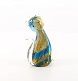 État : neuf aubaho Figurine en verre d\'un chat de style Murano - Réplique rétro - Décoration
