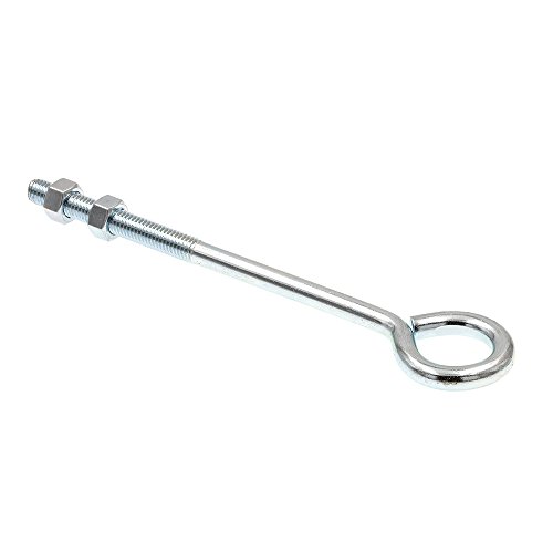 Image of Prime-Line 9066877 Eye Bolts With Nuts, 3 /8 in.-16 X 8 in., Zinc Plated Steel (20 Pack)