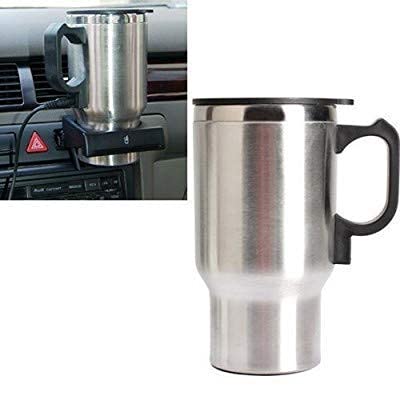 Vroxy 12V Car Kettle - Stainless Steel | iner part plastic Travel Coffee Mug, Water Heating Cup,Electric Teapot Fast Boiling For Water Tea Coffee Milk(1Pcs)-image-39