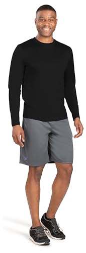 Russell Athletic Men's Long Sleeve Performance Tee, Black, XX-Large