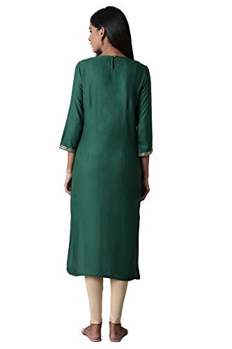 Image of W for Woman Women's Rayon Regular Fit Mock Layer Kurta