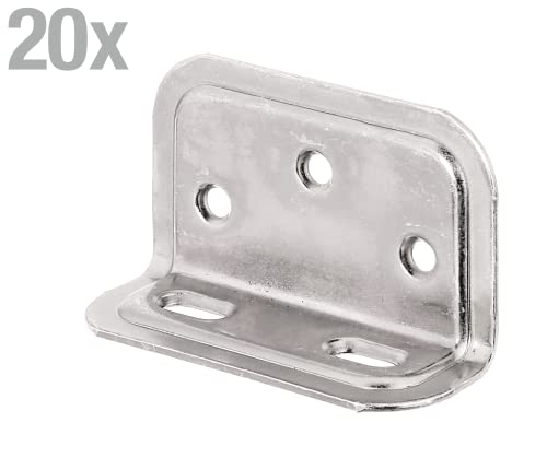 GAH-Alberts Wide Hinge Non-Isosceles Embossed with Long Hole 25 x 40 x 70 mm Oberflaeche: galvanisch Gelb verzinkt - Image 2