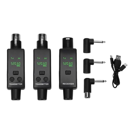 Sistema inalámbrico de micrófono ciciglow: transmisor y receptor XLR 2.4 GHz, para micrófonos dinámicos y condensadores, mezcladora, sistema PA, alcance de 50 m (1 transmisor + 2 receptores) miniatura 1