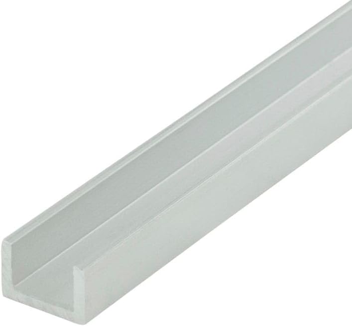 Outwater Mill Finish 3/8'' Inside Dimension Aluminum U-Channel 36'' Length (Pack of 4) Alu57-M C-Channel