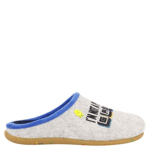 HOT POTATOES GLANEGG, Pantofole Uomo, Gris, 35 EU