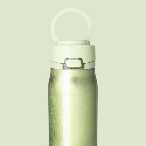 Image of Simple Modern Water Bottle with Straw & Handle | 30oz | Cateye | Mesa Loop Insulated Water Bottle for School, Sports, Travel | Leak Proof, Stainless Steel | Key Lime Cateye