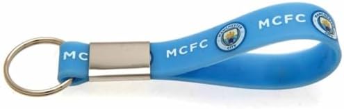 Manchester City FC Silicone Keyring (One Size) (Blue)