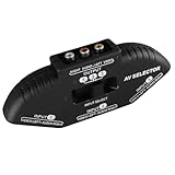 YOUTHINK Splitter Audio 3 en 1 Salida Audio Video Splitter Selector de Interruptor Negro con Cable AV para DVD VCD VCR...