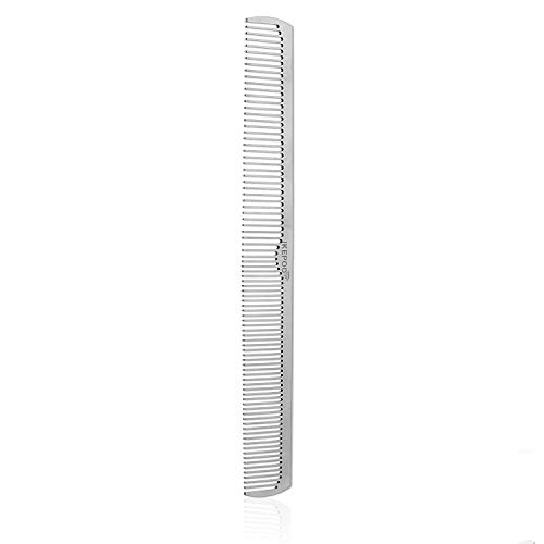 IKEPOD Professional Salon Hairdressing Metal Hair Comb - Dense Scattered Stainless Steel Anti-static EDC Cutting Barber Combs for Men & Women