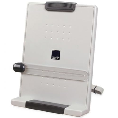 Book Stand for Reading, Adjustable Book Stand, Desktop Document Holder with Elastic Clips