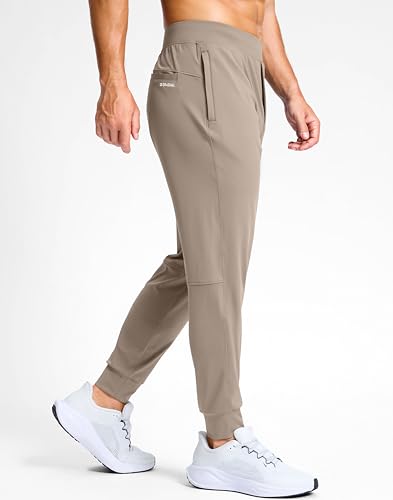Image of G Gradual Men's Golf Joggers Pants with Zipper Pockets Stretch Sweatpants Slim Fit Track Pants Joggers for Men Work Running