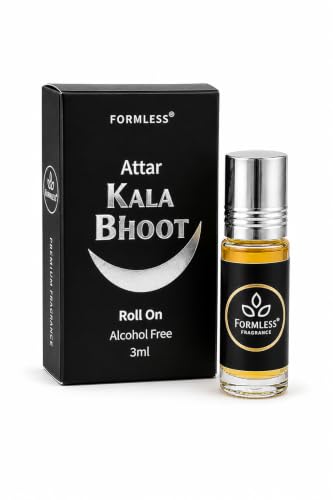 Image of Formless Kala Bhoot 3ml Attar Unisex - Premium Bold Intense Fragrance Oil, Long Lasting Alcohol-Free Perfume, Dark Smoky Scent, Pocket Size Roll-On, Travel Friendly Daily Wear & Special Occasions