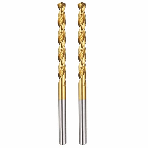 Image of Kozelo 2pcs Drill Bit - [4.6mm Diameter] M42 8% Cobalt HSS Cutting Tool for Machining Hard Metal Stainless Steel Woodworking Handicraft Use, 135° Cutting Angle TiN