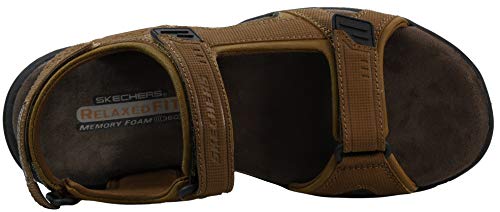 Skechers Men's Garver-Louden 64487 Open Toe Sandal W/Strap Closure, Desert, 8 M US