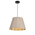 TimberAura Pendant Light with Felt Lampshade, Modern Hanging Lamp Fixture, DIY Acoustic Pendant Light Chandeliers for Kitchen Island, Living Room, Dining Room, Bedroom, Office (D15.7"x11")