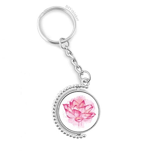 Rose aquarelle fleur de lotus plante rotatif contre les clés emmêlées