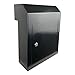 Plugsharge Through The Door Mail Drop Box - 1.5mm Steel Payment Dropbox - Door Mount Theft Proof Mailbox - Locking Deposit Drop Box for Night Key, Deposit, Cash, and Rent, Black
