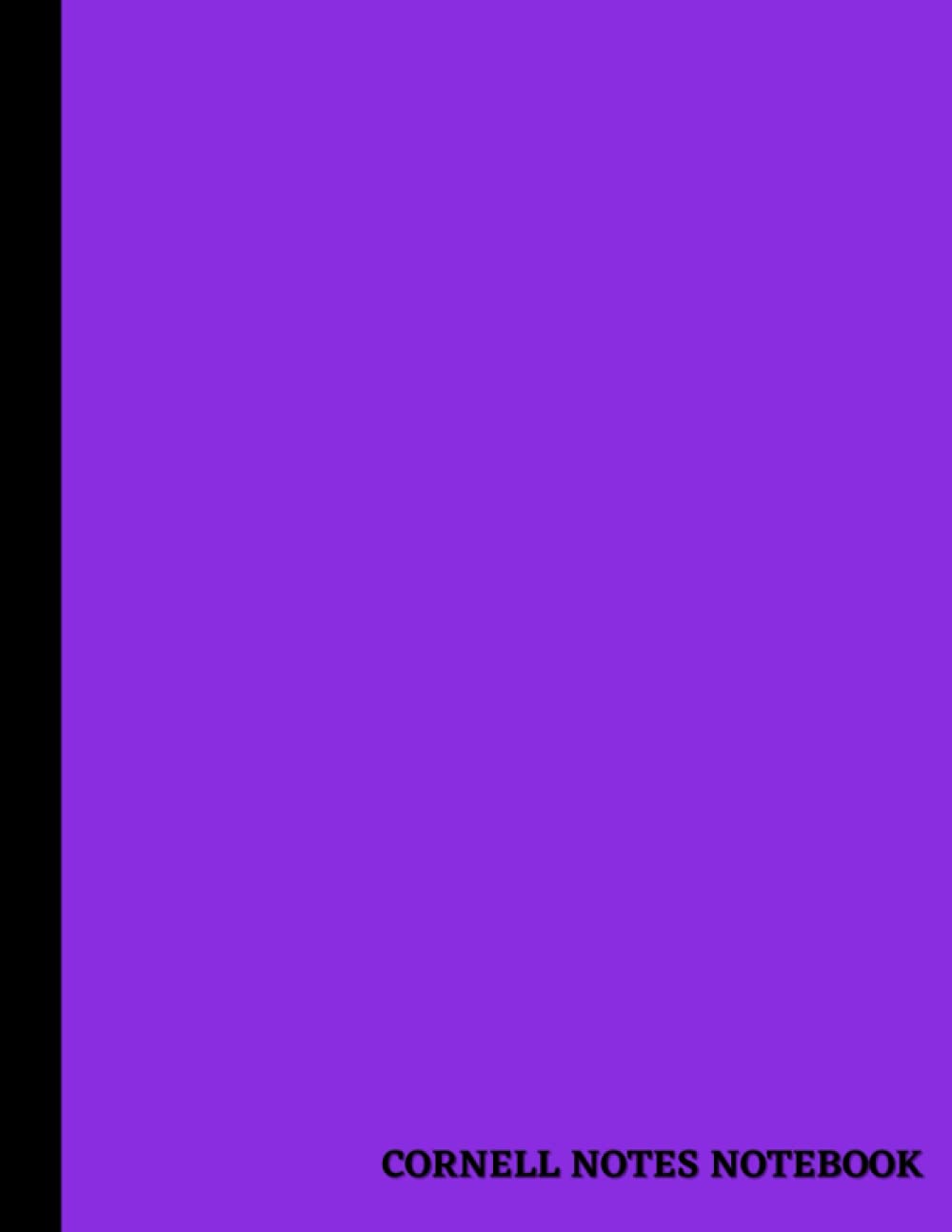 Cornell Notes Notebook: Note Taking System for Students, Teachers, School, Work | College Ruled 110 Pages | Purple