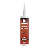 Liquid Rubber Asphalt Crack Filler - Professional-Grade Self-Leveling Waterproof Sealant for Driveway, Parking Lot & Walkway Cracks - Black 10oz - Helps Stop Water Intrusion & UV Damage - 1 Pack