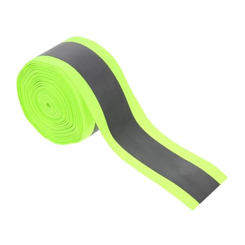 HOMOCONO Cinta Reflectante Fluorescente Verde Poliéster Resistente al Desgaste Fácil de Cortar y Coser para Coser en Ropa Adecuado para Proyectos y Reparaciones