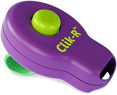 PetSafe Clik-R Dog Training Clicker - Positive Behavior Reinforcer for Pets - All Ages, Puppy and Adult Dogs - Use to Reward and Train - Training Guide Included - Purple