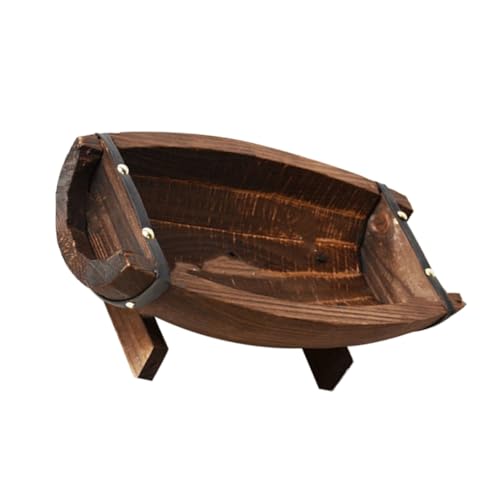 ifundom Fioriera in Legno Mezza Botte Per Piante e Dimensioni Per Esterno e Contenitore Per Piante Decorativo