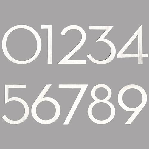 Numéros modernes en métal argent résistant pour plaque adresse - 7