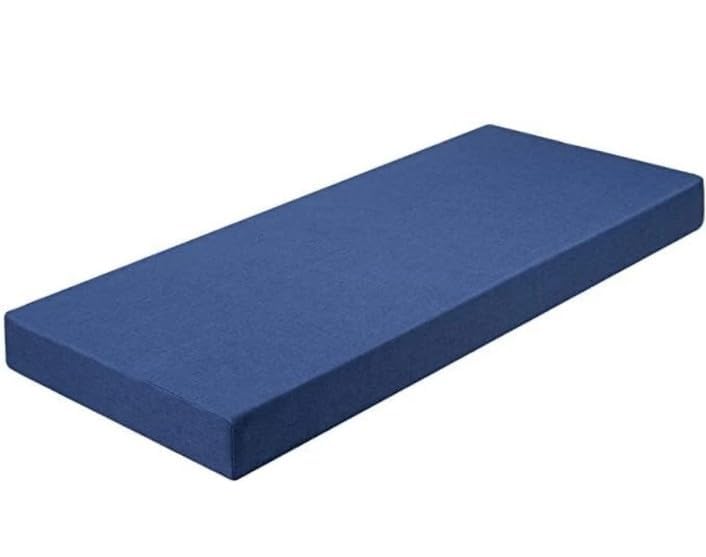 Image of Namdev Art's Chairs Sofa Cushion Pu Foam with Zip Cover 4 Inch Thickness, 3-Seater Sofa Foam Seat for Home (Blue, 60x24)