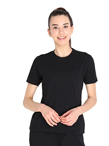 Image of CHKOKKO Women's Terry Cotton Loose Fit Half Sleeve Casual Style T-Shirt