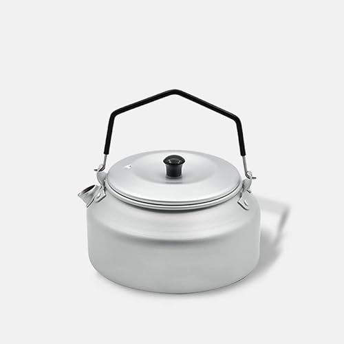 Camping Kettle Lightweight Aluminum Alloy Portable Camp Tea Pot Coffee Pot For Outdoor Barbecue Silver With Coffee Drip Filter Spout Outdoor Hand-Brewed Coffee Pot Picnic #TOP5