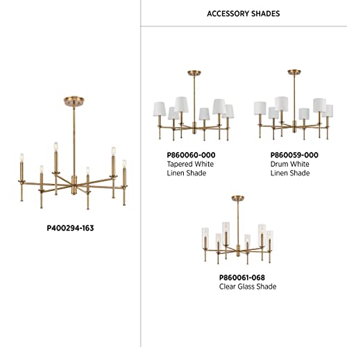 Elara Collection 30 in. 4-Light Vintage Brass New Traditional Chandelier Light by Progress Lighting - Image 8