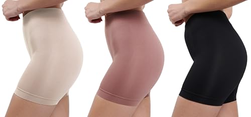 Skinnygirl Women's Mid-Length Seamless Slip Shorts, Multipack