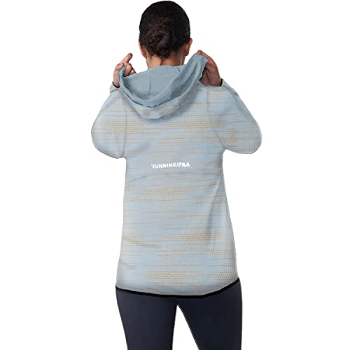 JAQUETA CORTA VENTO FEMININO FILA WINDBREAK RUNNING BLAST PRO Cor:Azul Estampado;Tamanho:G