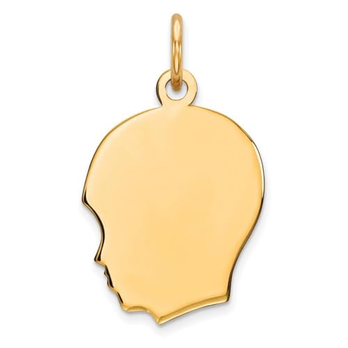 Abalorio de disco pulido de plata de ley 925 grabable Gp de 14 mm, dije para mujer, Plata de ley