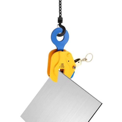 TFGXUE 1T - Abrazadera vertical para placa de carga pesada con bloque de prensa de engranajes, para elevación vertical de placas de 0 a 20 mm