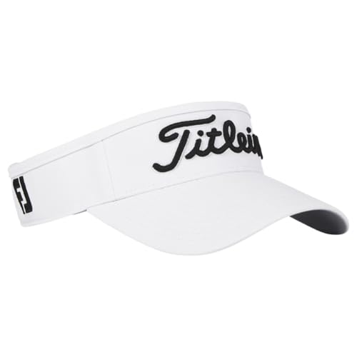 [タイトリスト] ゴルフ ツアーパフォーマンス サンバイザー TOUR PERFORMANCE VISOR (JP, アルファベット, Free Size, ホワイト×ブラック) [並行輸入品]