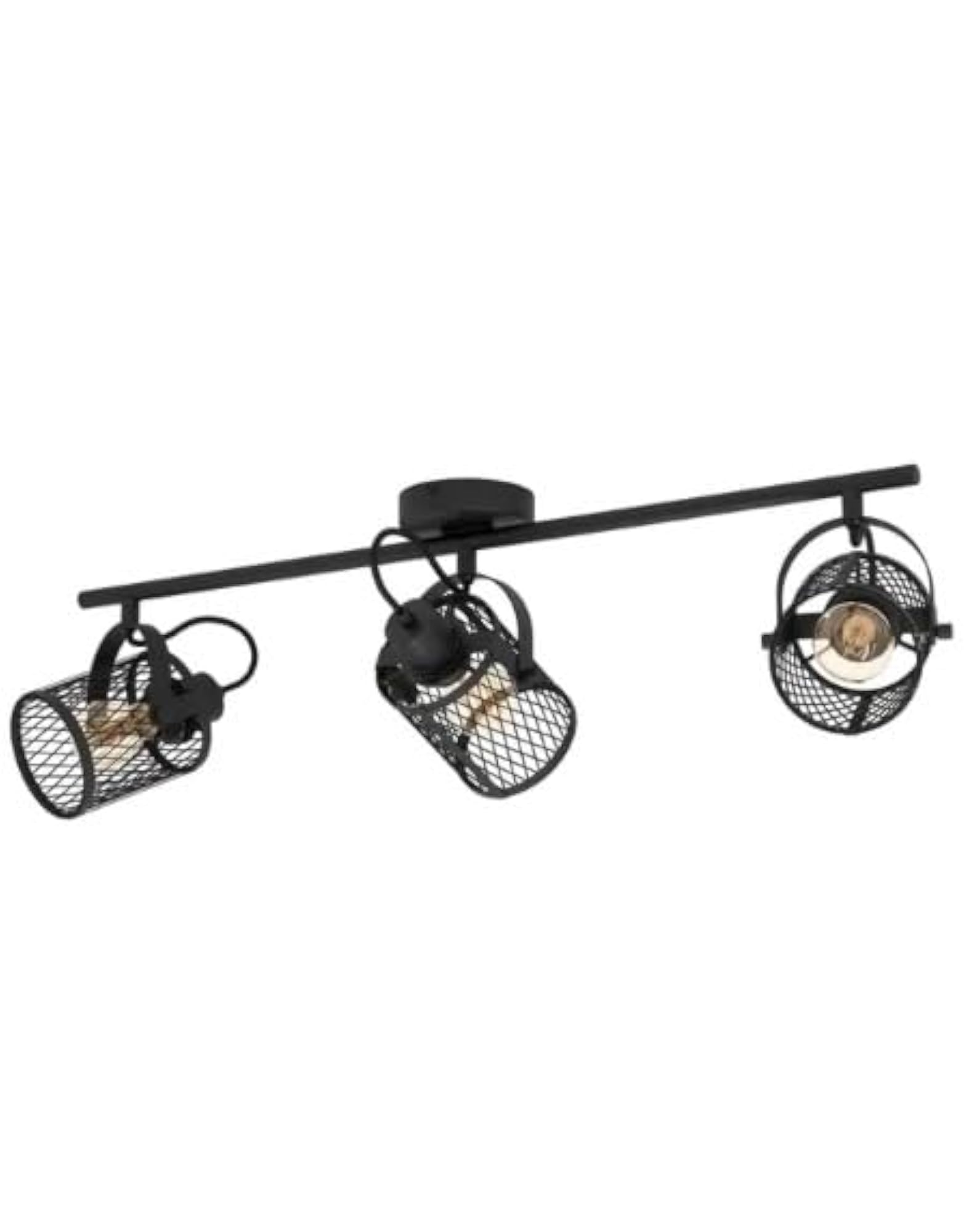 Vintage 2-Light Ceiling Spotlight with Adjustable Wire Mesh Design