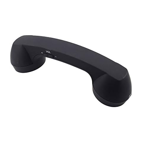 ENJOY-UNIQUE Wireless Retro Telephone Handset and Wireless Handset Receivers Headphones for a mobile phone with comfortable call (Black) Cover