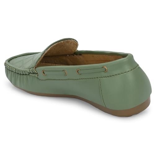 Image of Karaddi Women's Loafer | Lightweight Shoes for Women, Designed for All Seasons Loafers for Women Olive Size 9 UK ind