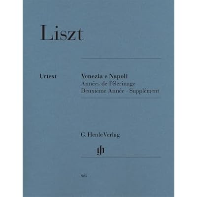 Venezia e Napoli; Ann&eacute;es de P&egrave;lerinage - Deuxi&egrave;me Ann&eacute;e. Suppl&eacute;ment - piano - (HN 985): Instrumentation