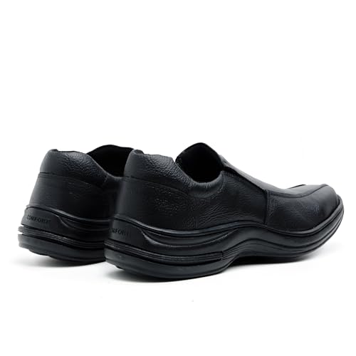 Sapato Social Masculino Toscana Couro Legítimo Conforto 5030 (43, Preto)