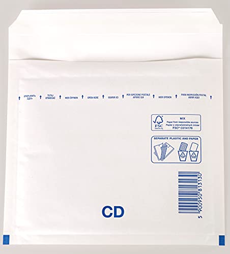 400 Stück Luftpolsterumschlag Luftpolstertasche Versandtasche CD 200x175 mm Cover