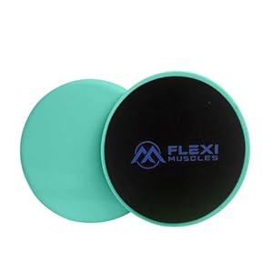 Flexi Muscles Core Sliders Dual Sided Sliding Discs for Use on All Floors. Our Core Sliders are ideal for Abs exercises, Yoga, Pilates and Home Workouts.