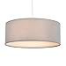 Produktbild Pendelleuchte, SPARKSOR-Deckenleuchte, moderner Stoff-Lampenschirm, großer grauer Trommel-Lampenschirm, rund, für Schlafzimmer, Esszimmer, Wohnzimmer, 3 Glühbirnen, E27 [Energieklasse A ++]